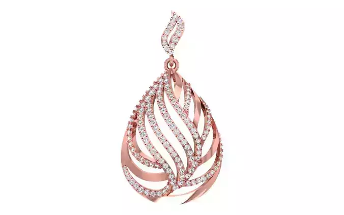 Solitaire Women Pendant 3dm STL OBJ FBX Render Details 3D print model