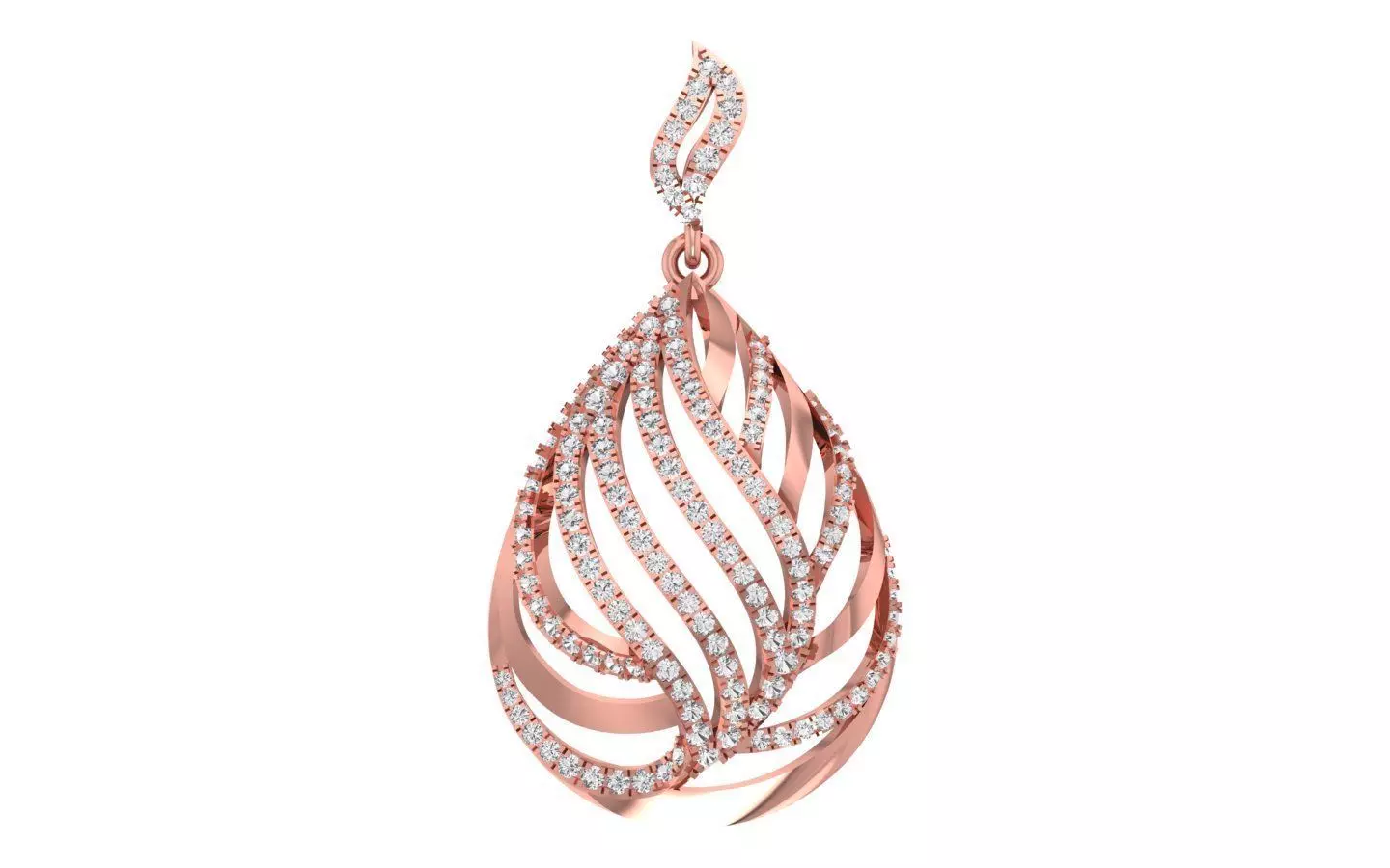 Solitaire Women Pendant 3dm STL OBJ FBX Render Details 3D print model_0