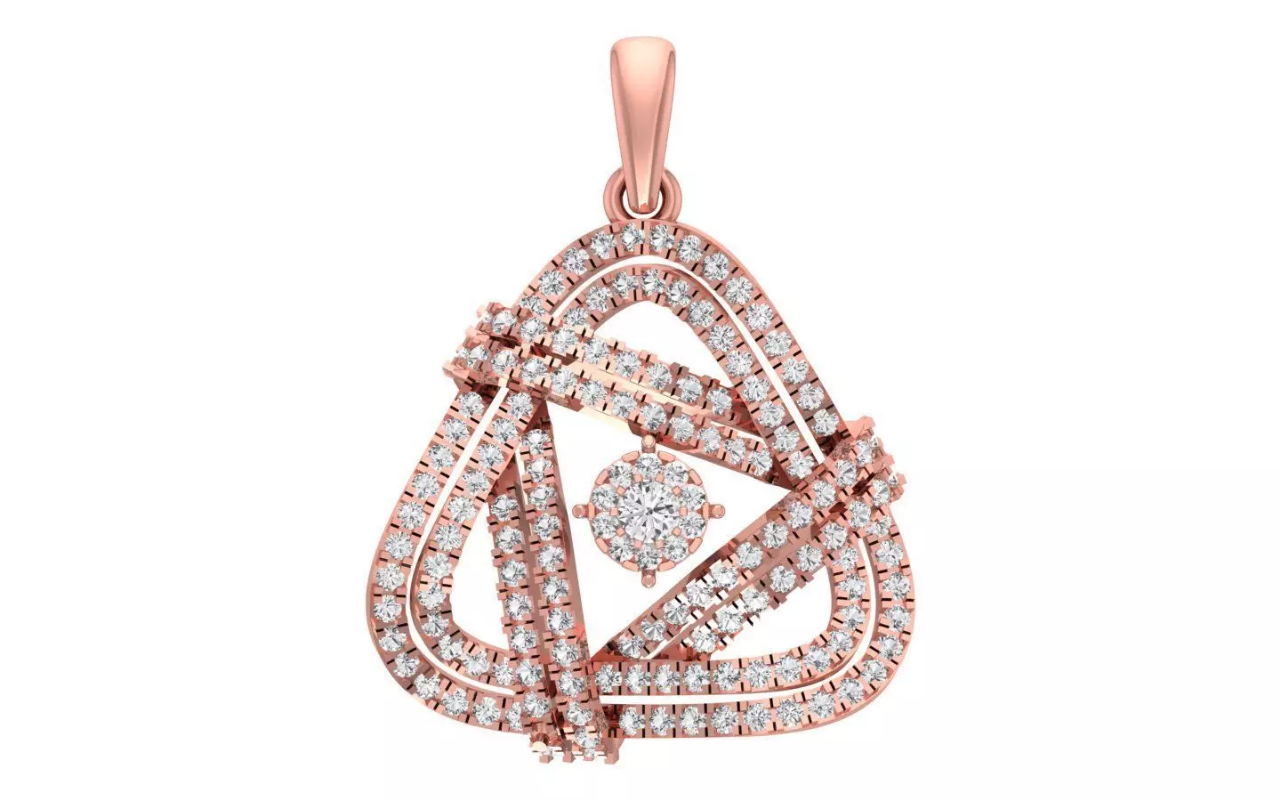 Solitaire Women Pendant 3dm STL OBJ FBX Render Details 3D print model_0