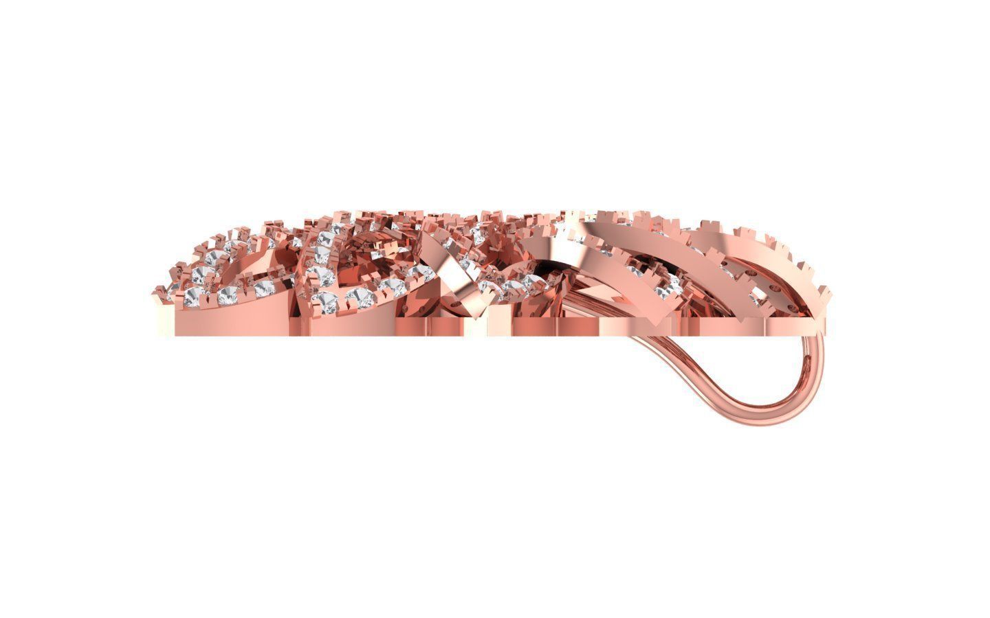 Solitaire Women Pendant 3dm STL OBJ FBX Render Details 3D print model_1