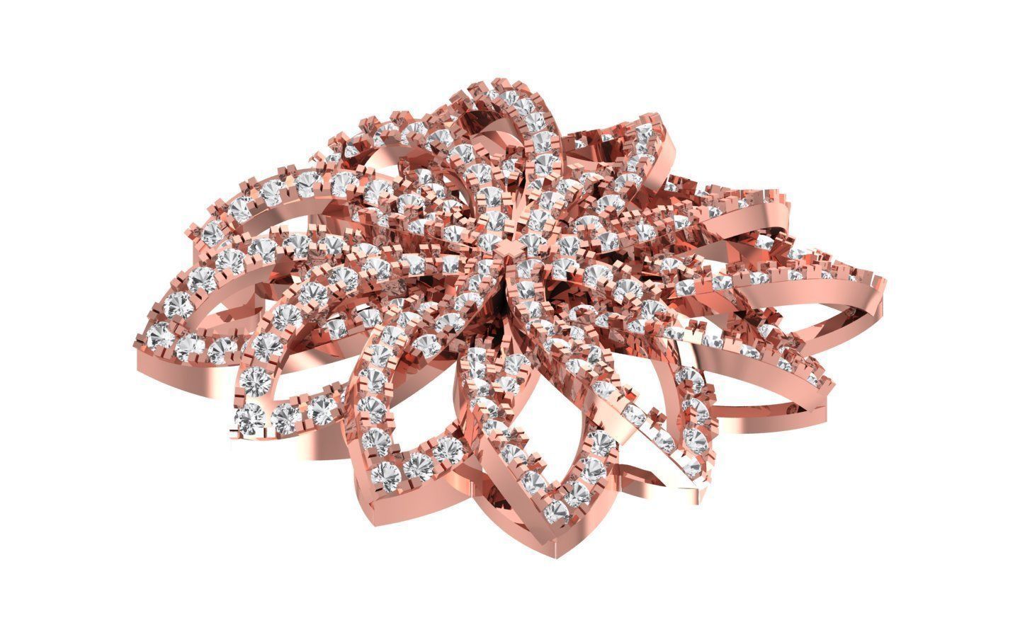 Solitaire Women Pendant 3dm STL OBJ FBX Render Details 3D print model_2