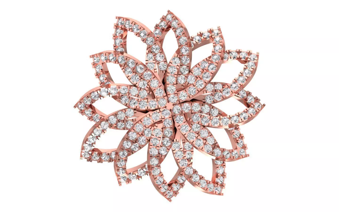 Solitaire Women Pendant 3dm STL OBJ FBX Render Details 3D print model_0