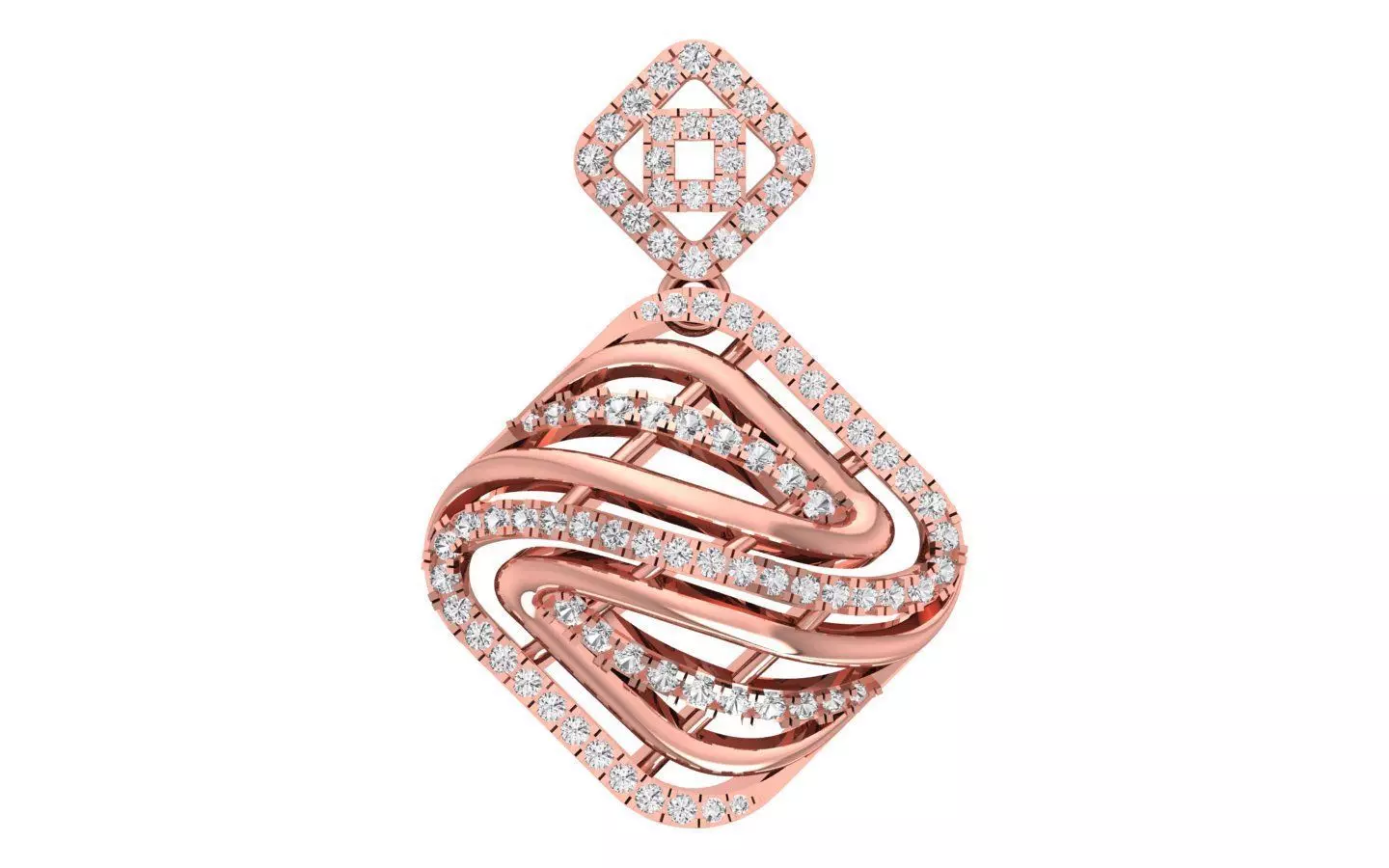 Solitaire Women Pendant 3dm STL OBJ FBX Render Details 3D print model_0