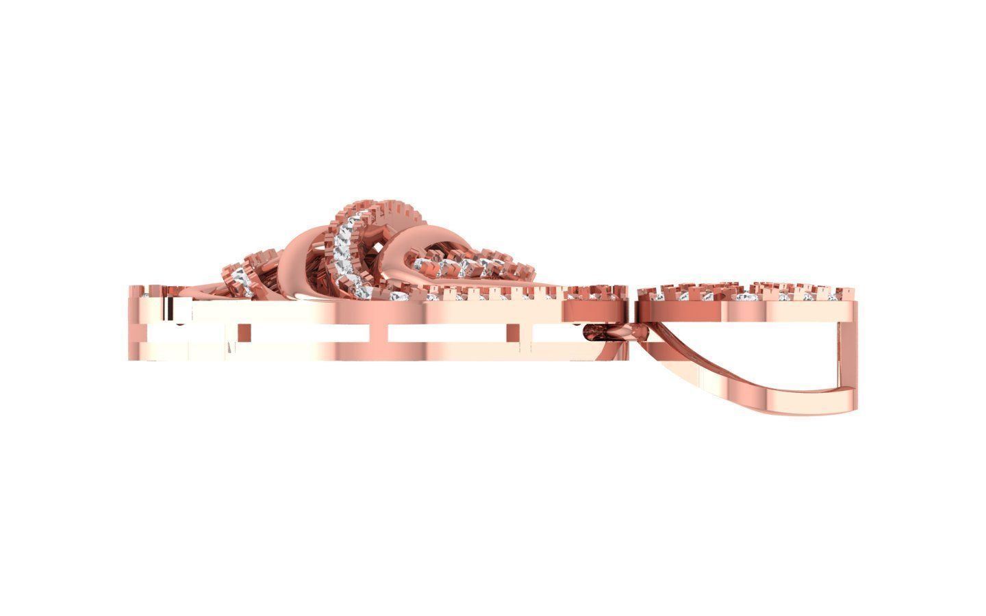 Solitaire Women Pendant 3dm STL OBJ FBX Render Details 3D print model_4