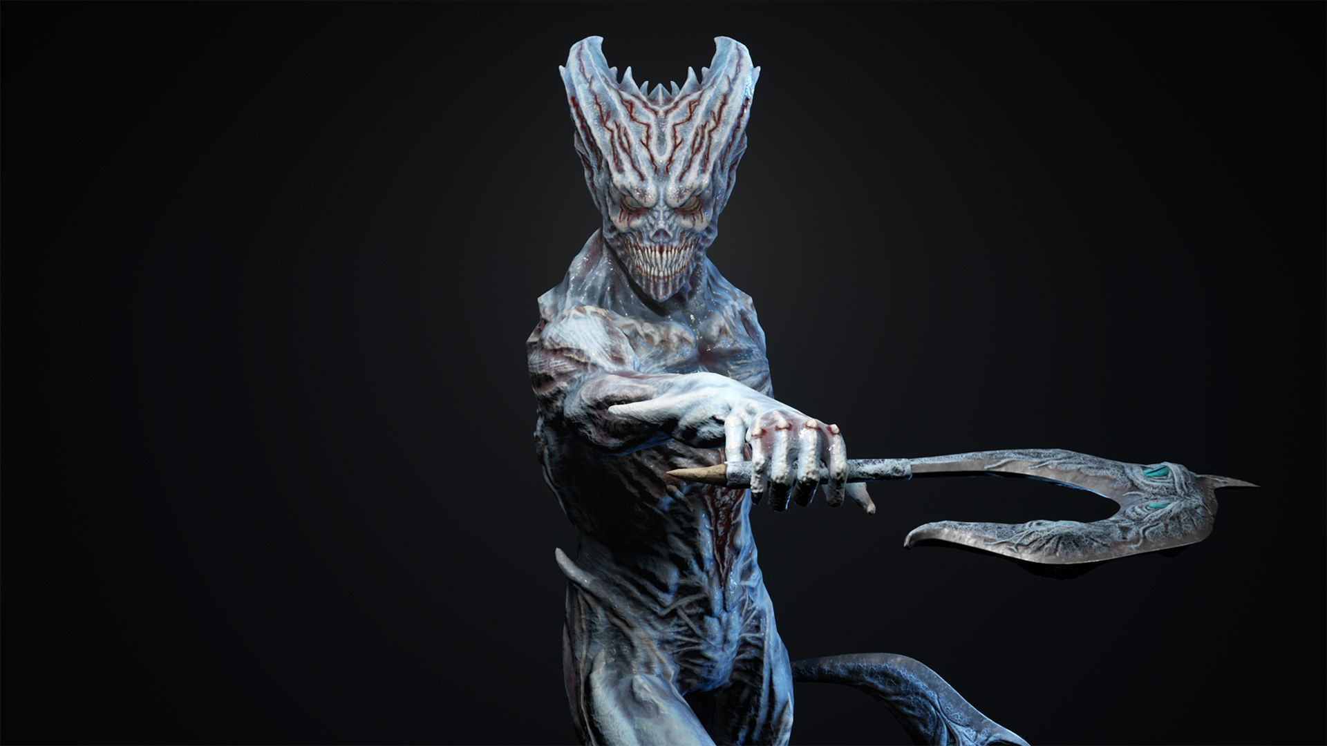 Monster 4 guardians of galaxy groot in action Low-poly 3D model_11