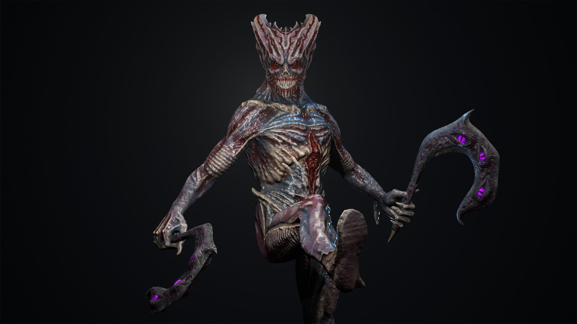 Monster 4 guardians of galaxy groot in action Low-poly 3D model_13