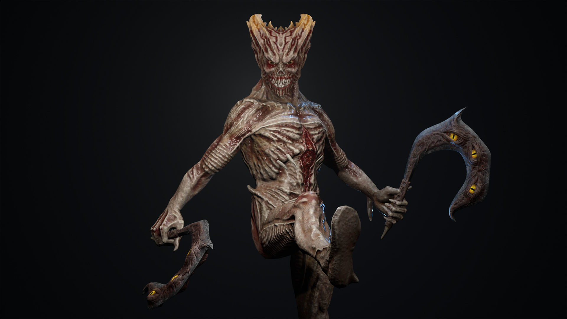 Monster 4 guardians of galaxy groot in action Low-poly 3D model_14