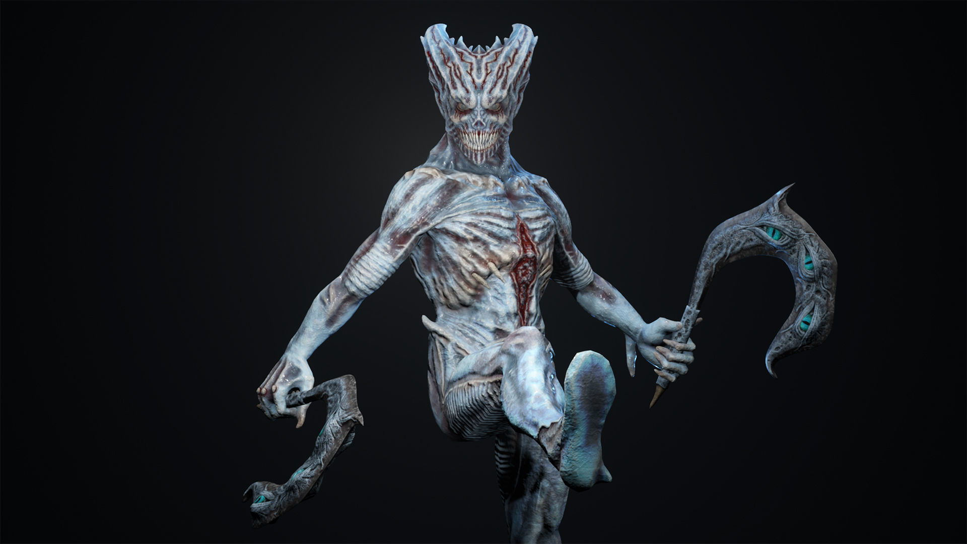 Monster 4 guardians of galaxy groot in action Low-poly 3D model_15