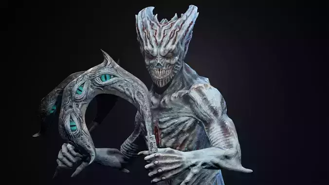 Monster 4 guardians of galaxy groot in action Low-poly 3D model