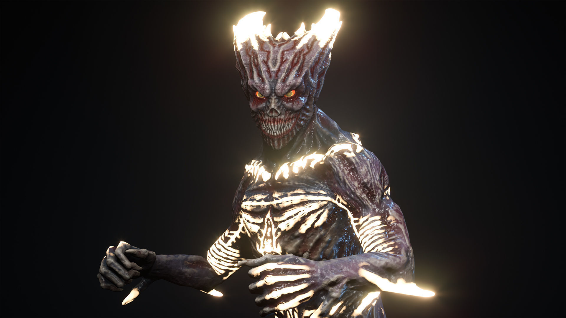 Monster 4 guardians of galaxy groot in action Low-poly 3D model_8