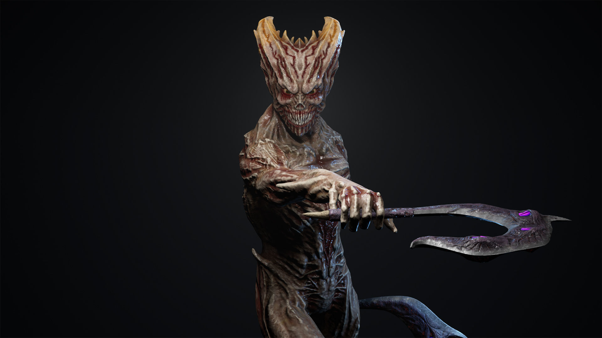 Monster 4 guardians of galaxy groot in action Low-poly 3D model_10