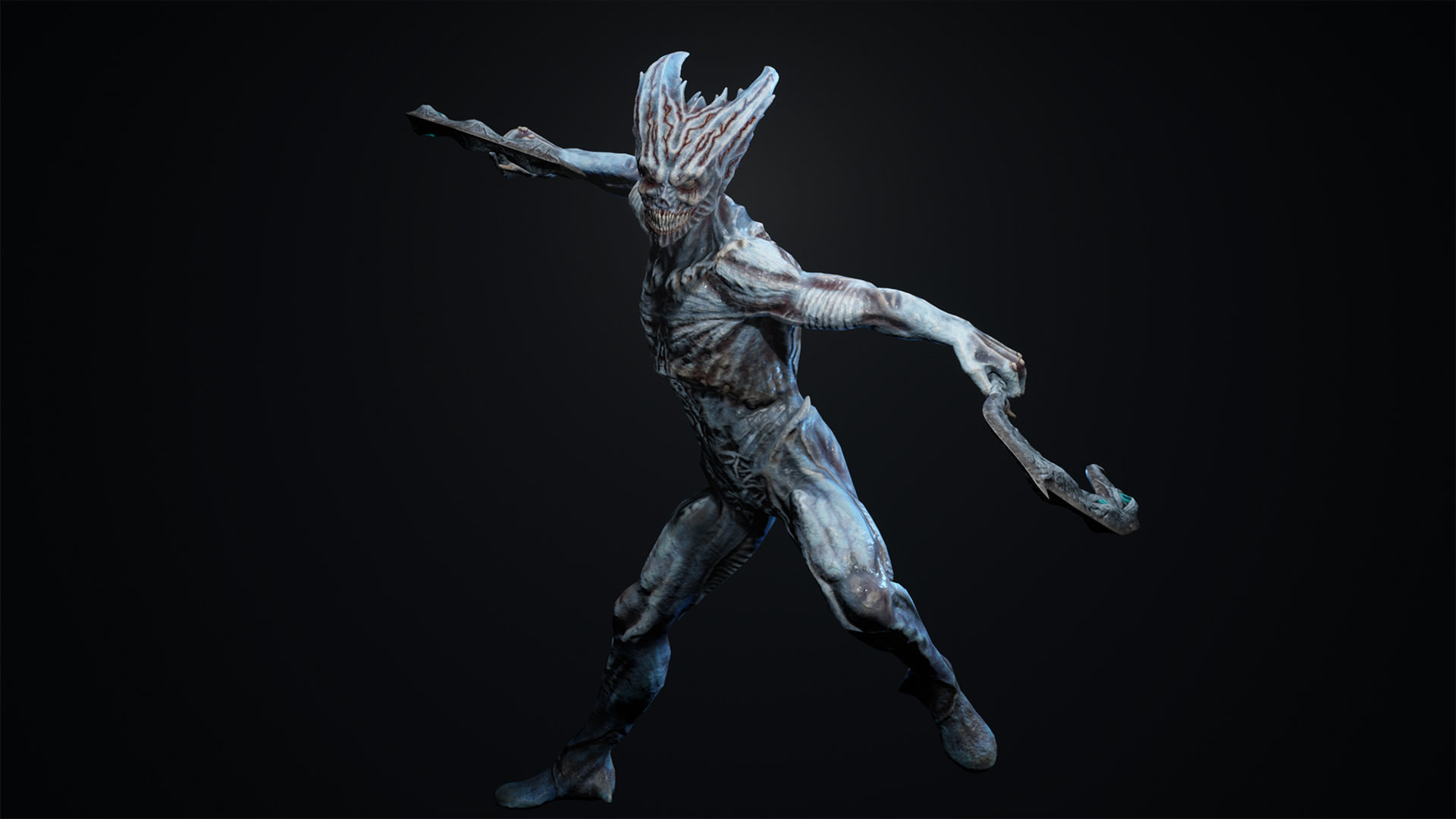 Monster 4 guardians of galaxy groot in action Low-poly 3D model_16