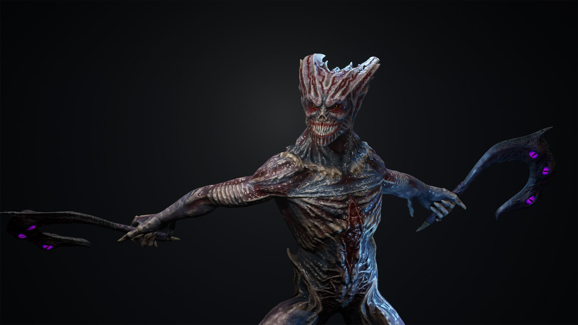 Monster 4 guardians of galaxy groot in action Low-poly 3D model_19