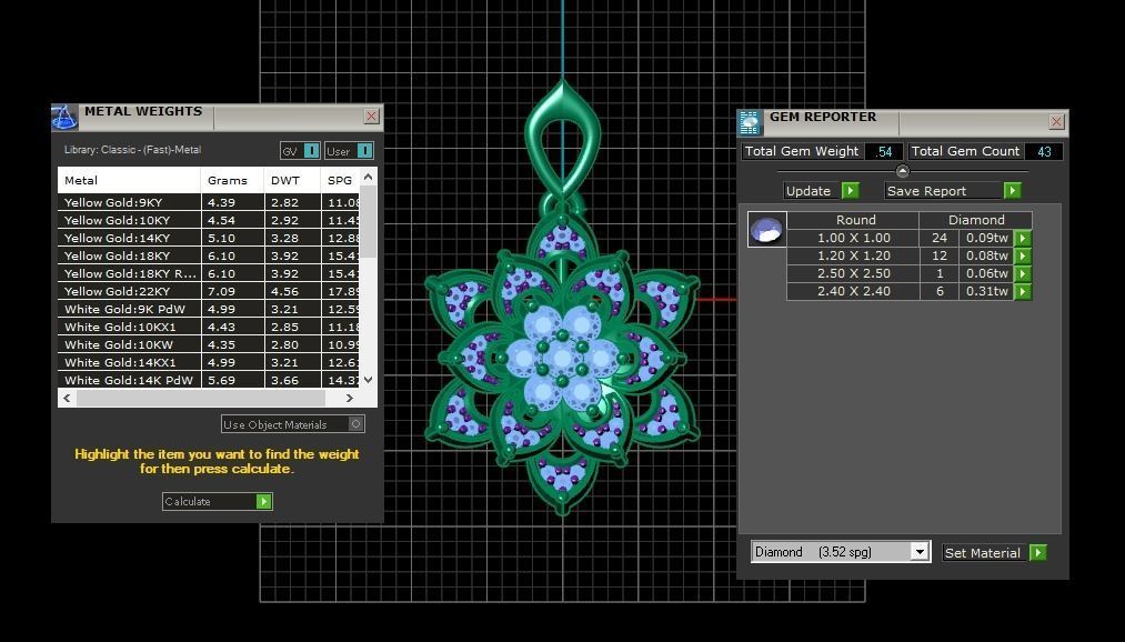 Solitaire Women Pendant 3dm STL OBJ FBX Render Details 3D print model_3