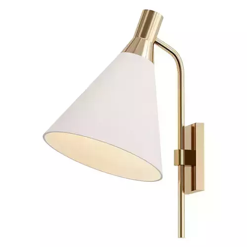 PHONO gold and wall sconce with shade