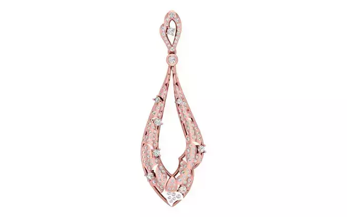 Solitaire Women Pendant 3dm STL OBJ FBX Render Details 3D print model
