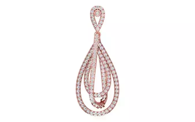 Solitaire Women Pendant 3dm STL OBJ FBX Render Details 3D print model