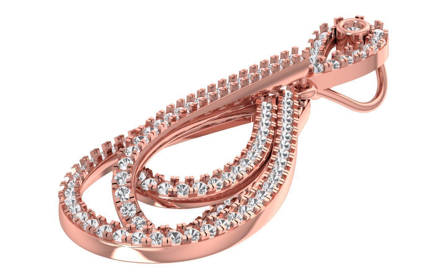 Solitaire Women Pendant 3dm STL OBJ FBX Render Details 3D print model_1