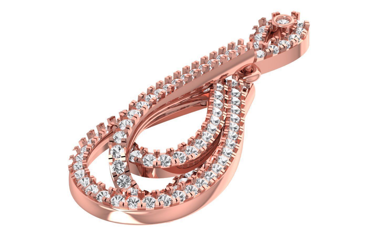 Solitaire Women Pendant 3dm STL OBJ FBX Render Details 3D print model_1