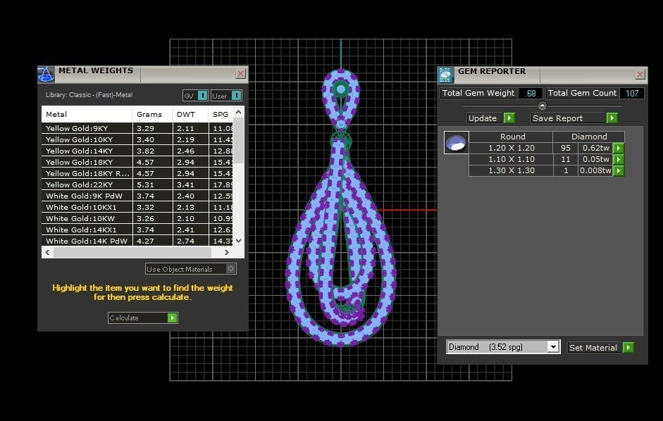 Solitaire Women Pendant 3dm STL OBJ FBX Render Details 3D print model_3