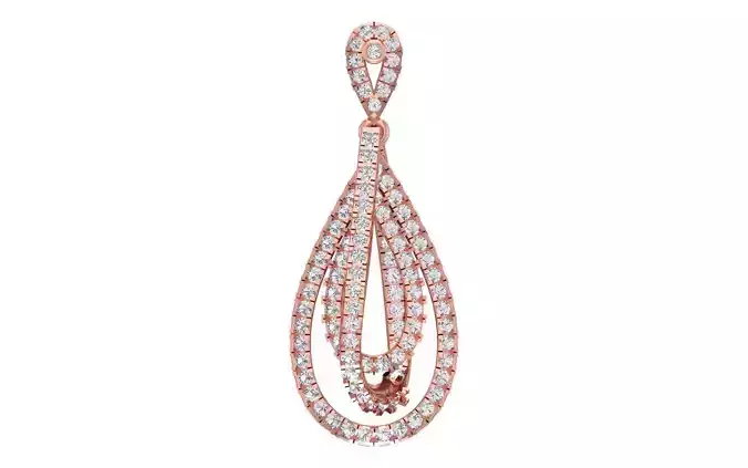 Solitaire Women Pendant 3dm STL OBJ FBX Render Details 3D print model