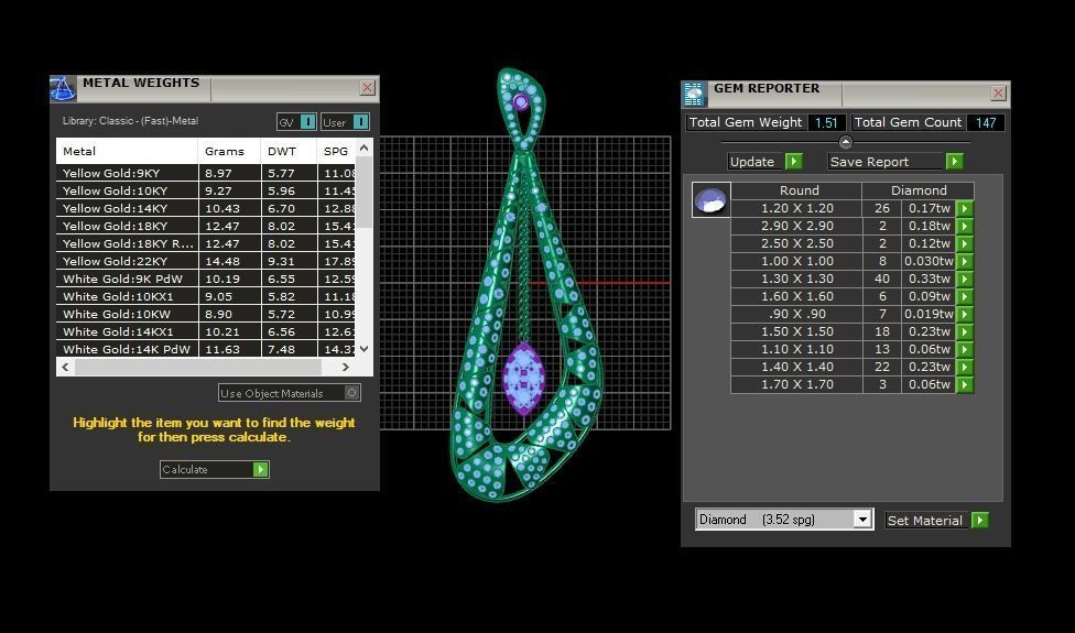 Solitaire Women Pendant 3dm STL OBJ FBX Render Details 3D print model_3