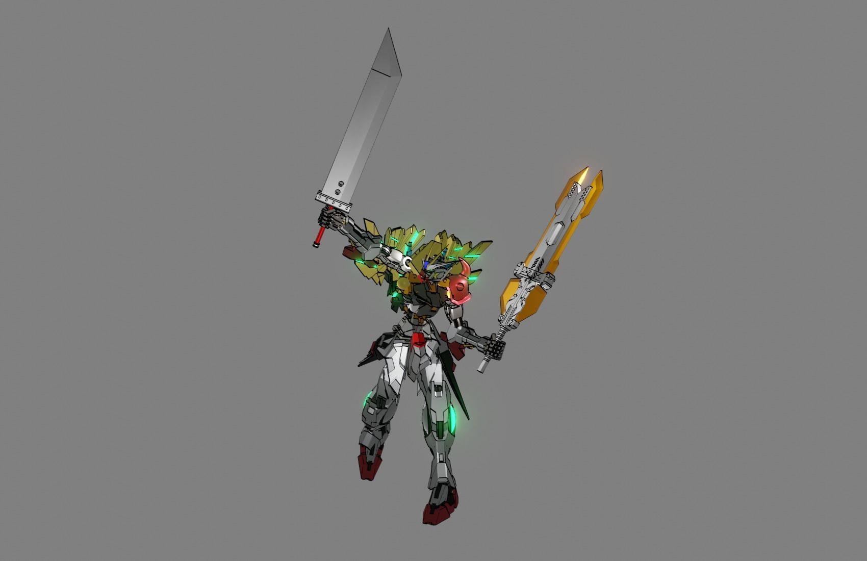 Attacker Gundam 8 A 3D model_20