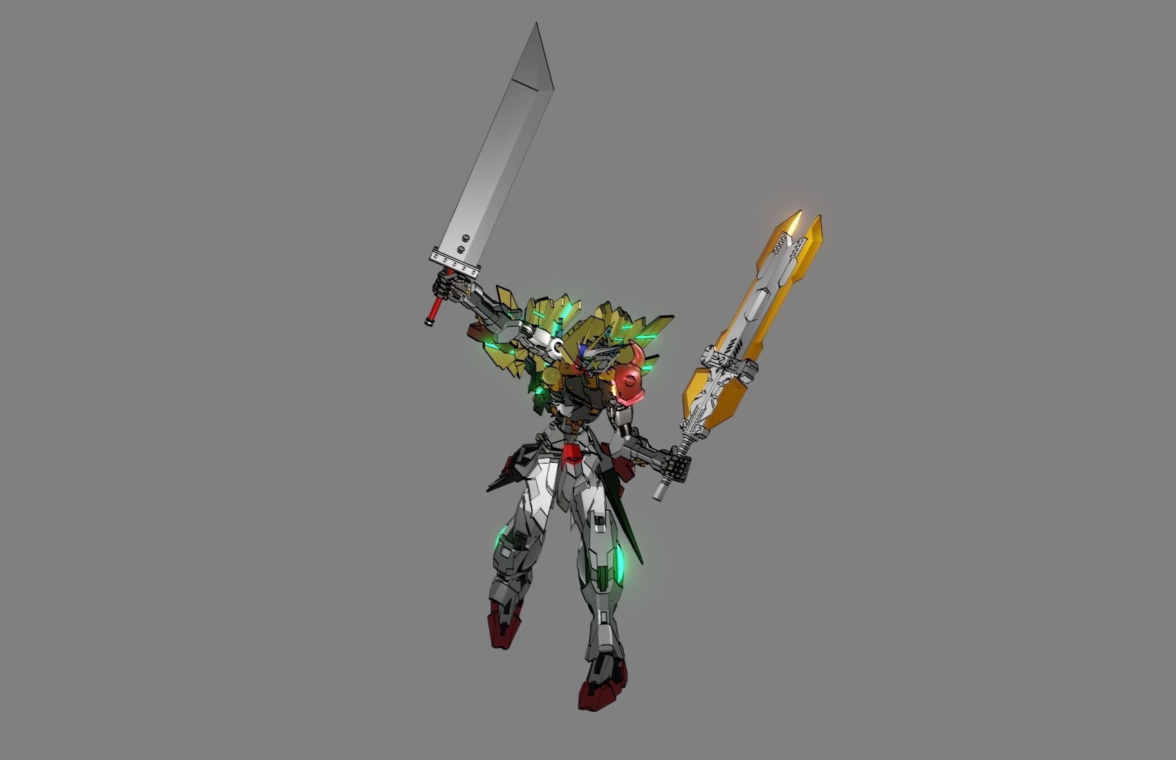 Attacker Gundam 8 A 3D model_17