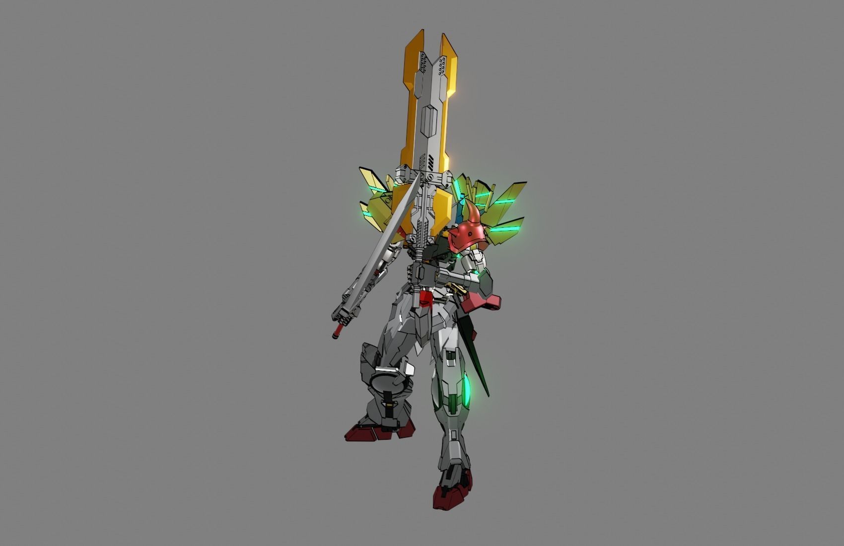 Attacker Gundam 8 A 3D model_6