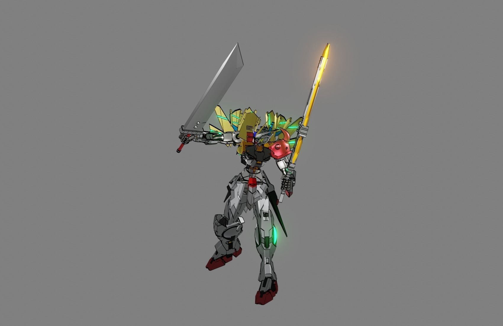 Attacker Gundam 8 A 3D model_9