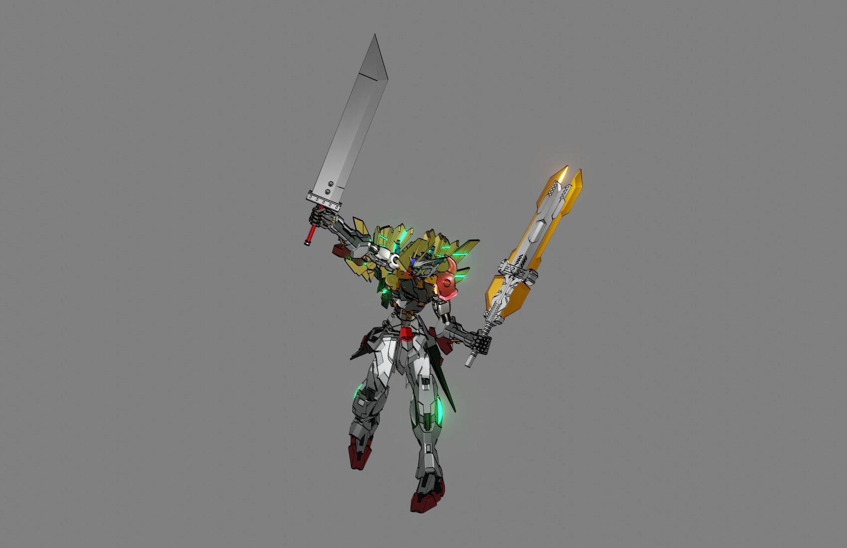 Attacker Gundam 8 A 3D model_24