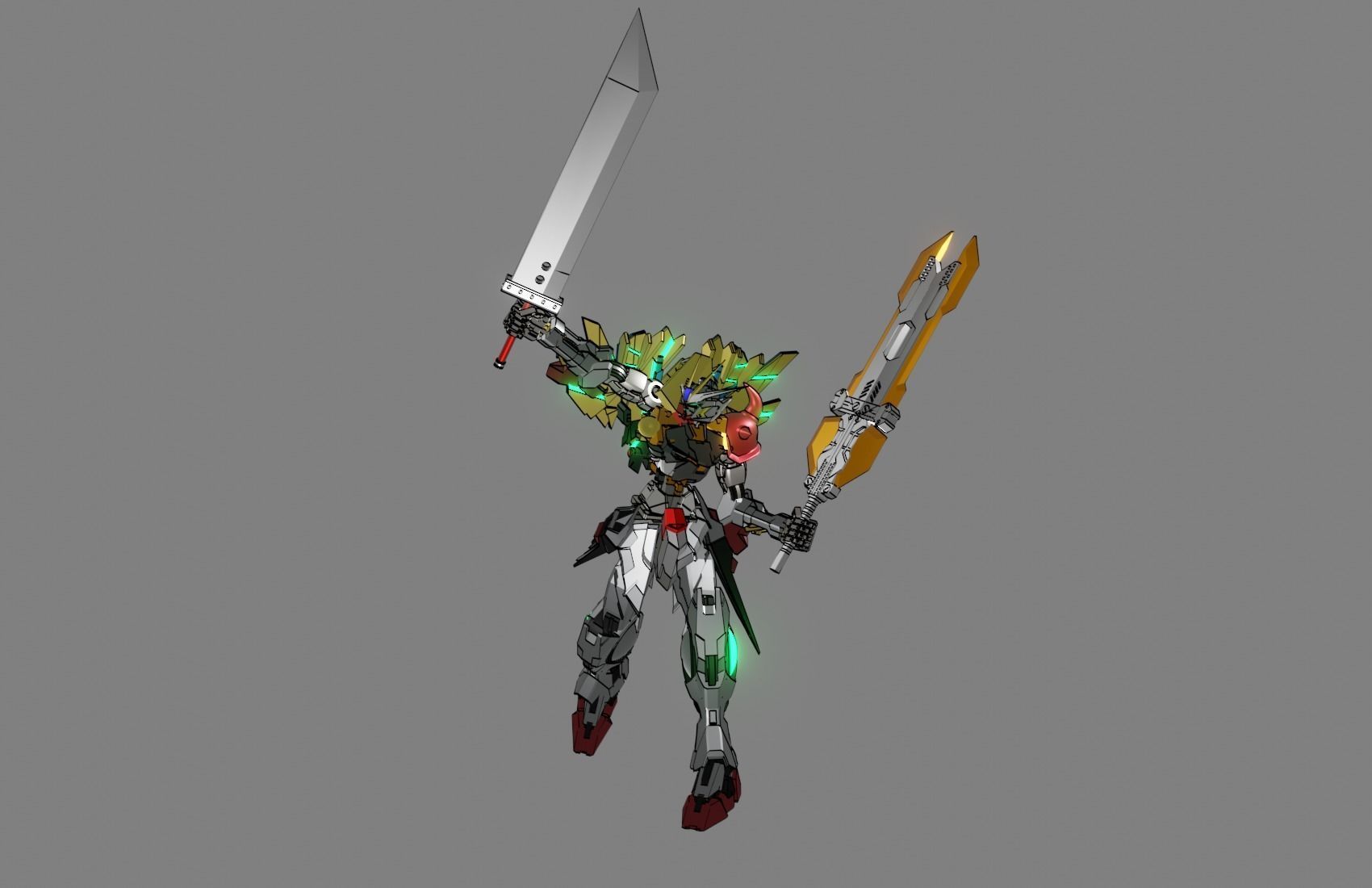 Attacker Gundam 8 A 3D model_14