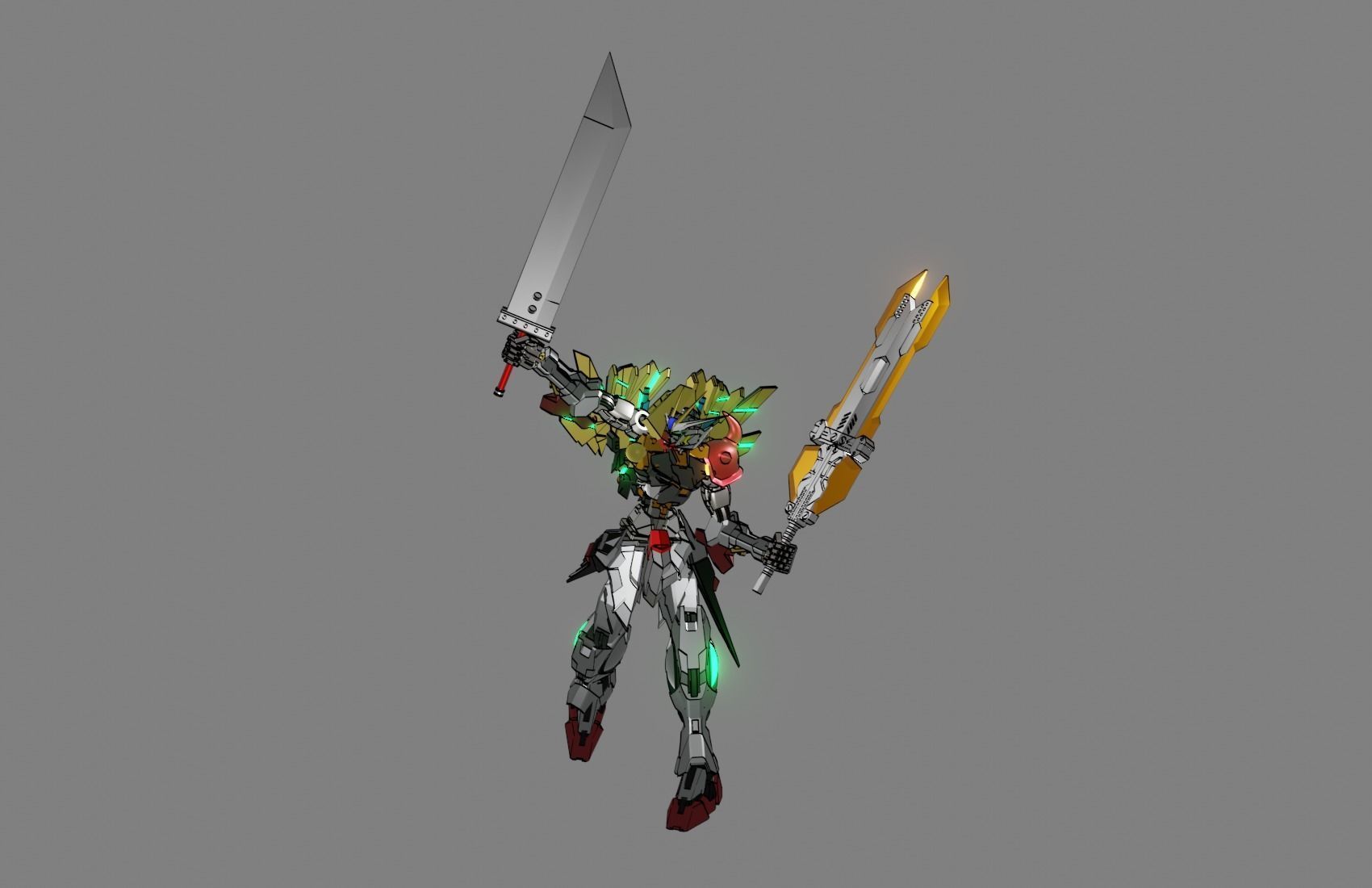 Attacker Gundam 8 A 3D model_22