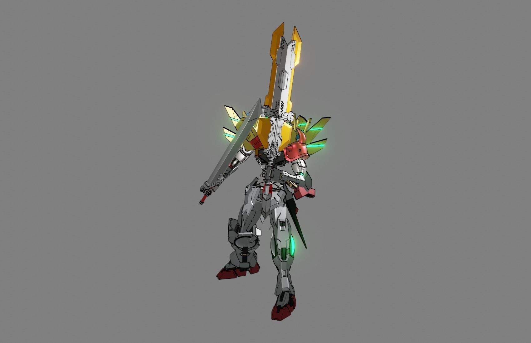 Attacker Gundam 8 A 3D model_7