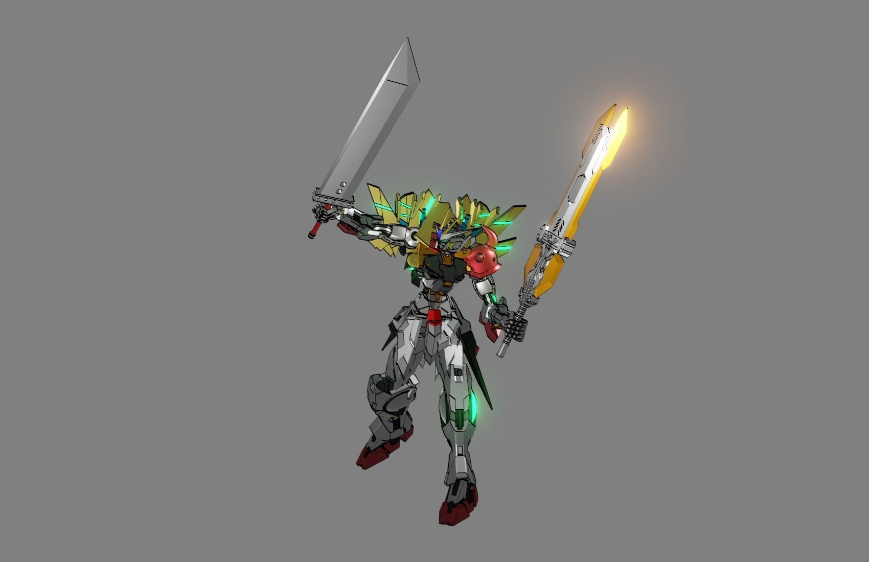 Attacker Gundam 8 A 3D model_10