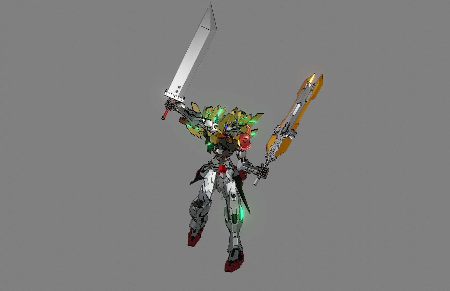 Attacker Gundam 8 A 3D model_13