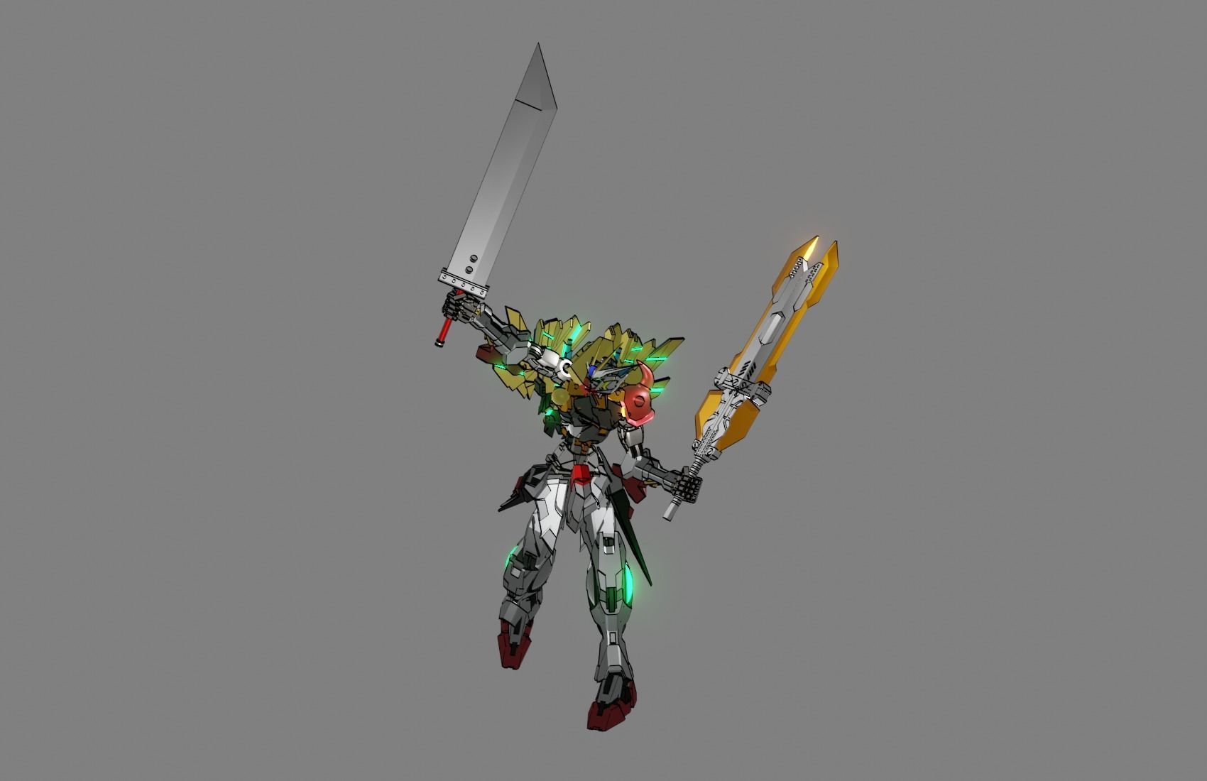 Attacker Gundam 8 A 3D model_21