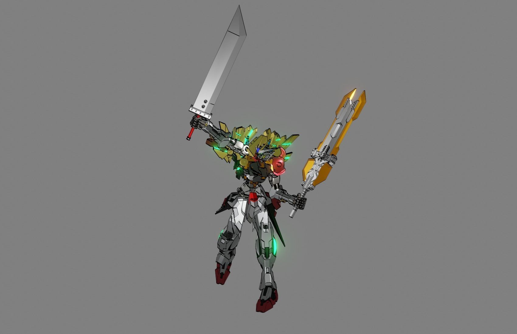 Attacker Gundam 8 A 3D model_15