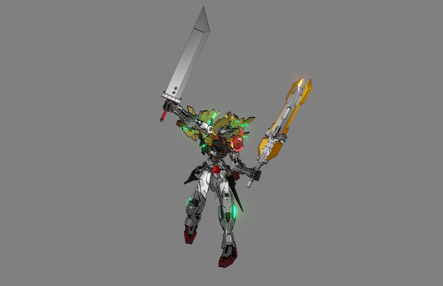 Attacker Gundam 8 A 3D model_16