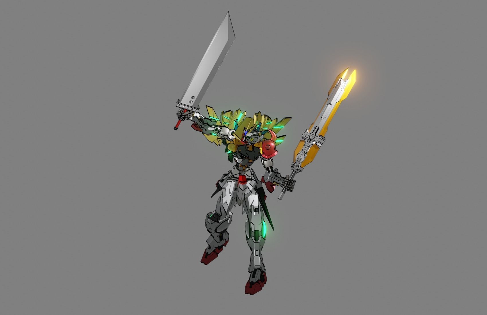 Attacker Gundam 8 A 3D model_11