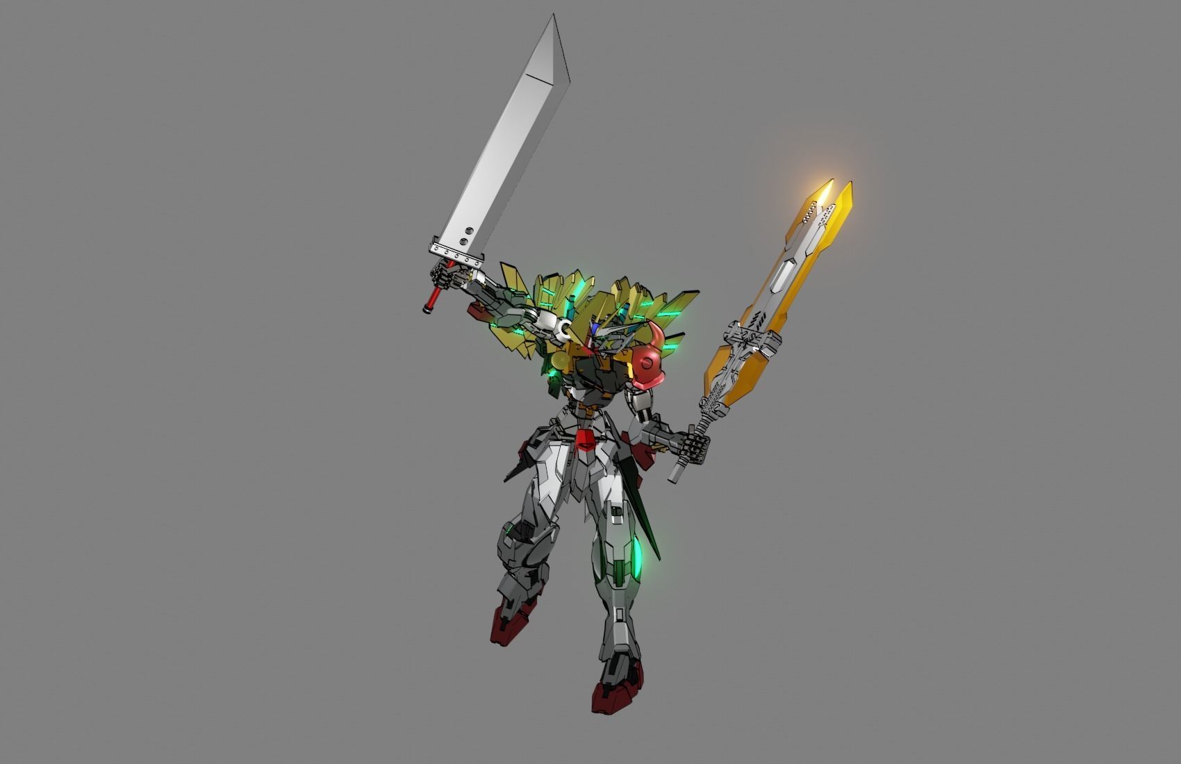 Attacker Gundam 8 A 3D model_12
