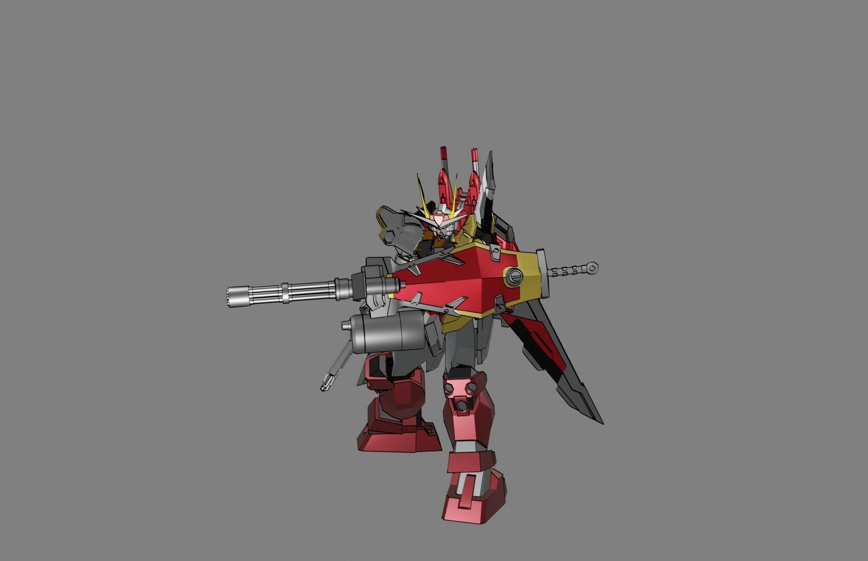Attacker Gundam 7 A 3D model_5