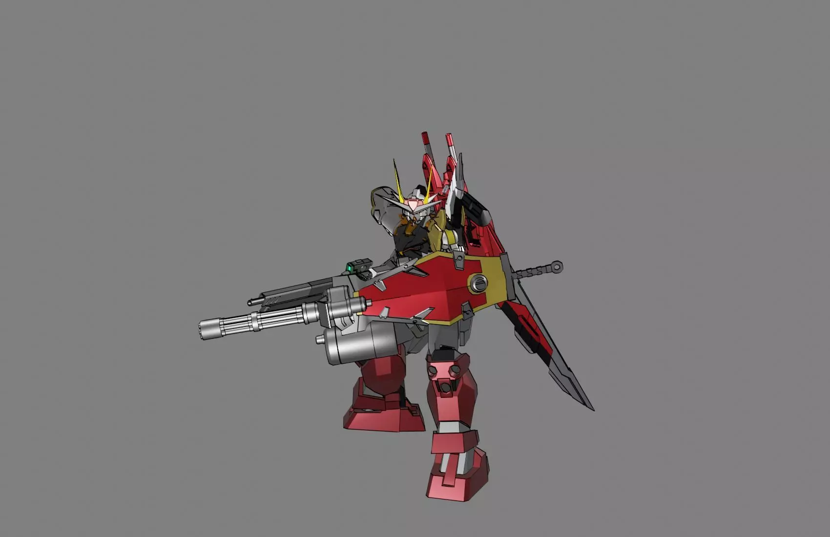 Attacker Gundam 7 A 3D model_0