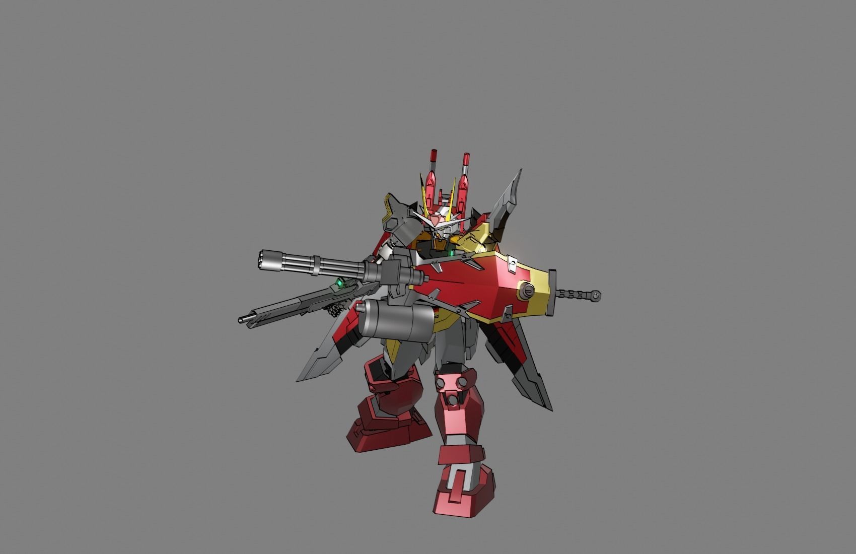 Attacker Gundam 7 A 3D model_7