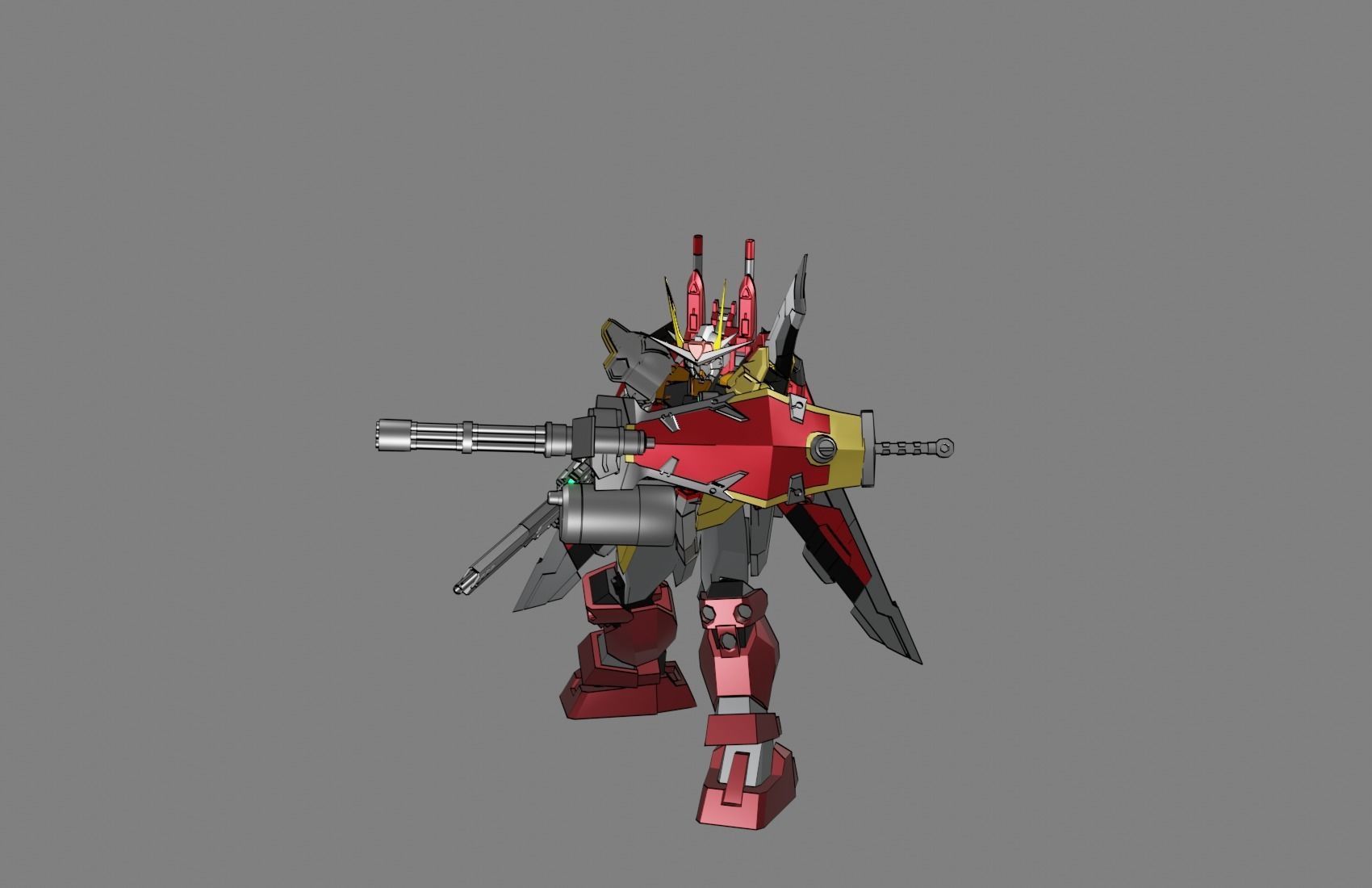 Attacker Gundam 7 A 3D model_6