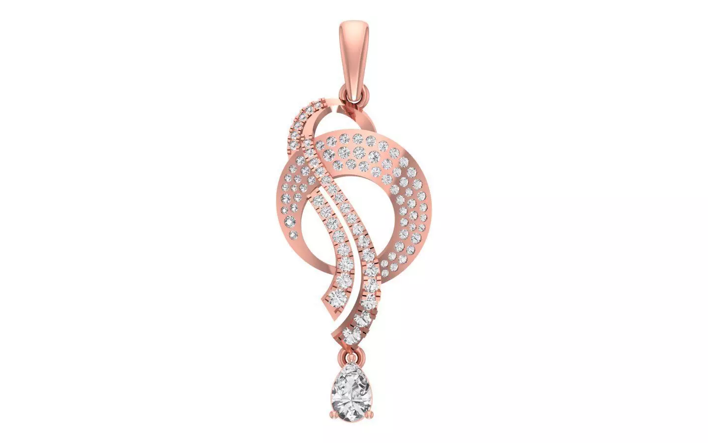 Solitaire Women Pendant 3dm STL OBJ FBX Render Details 3D print model_0