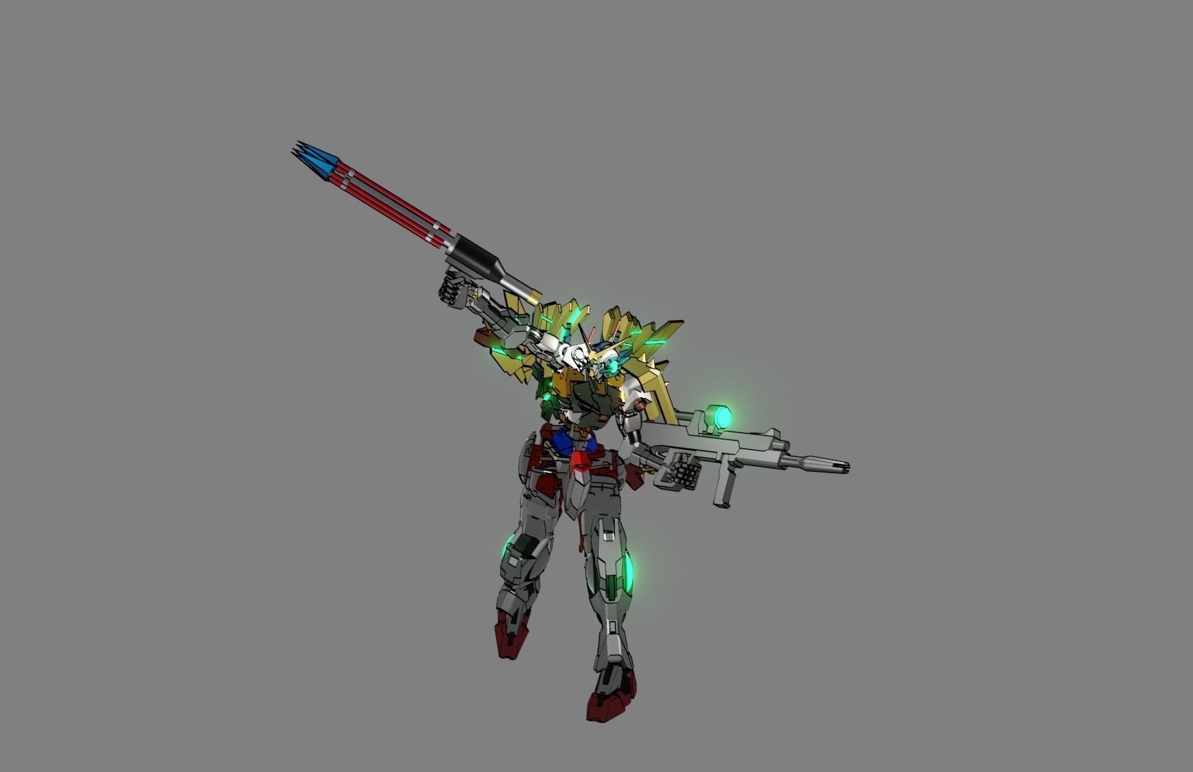Attacker Gundam 6 A 3D model_17