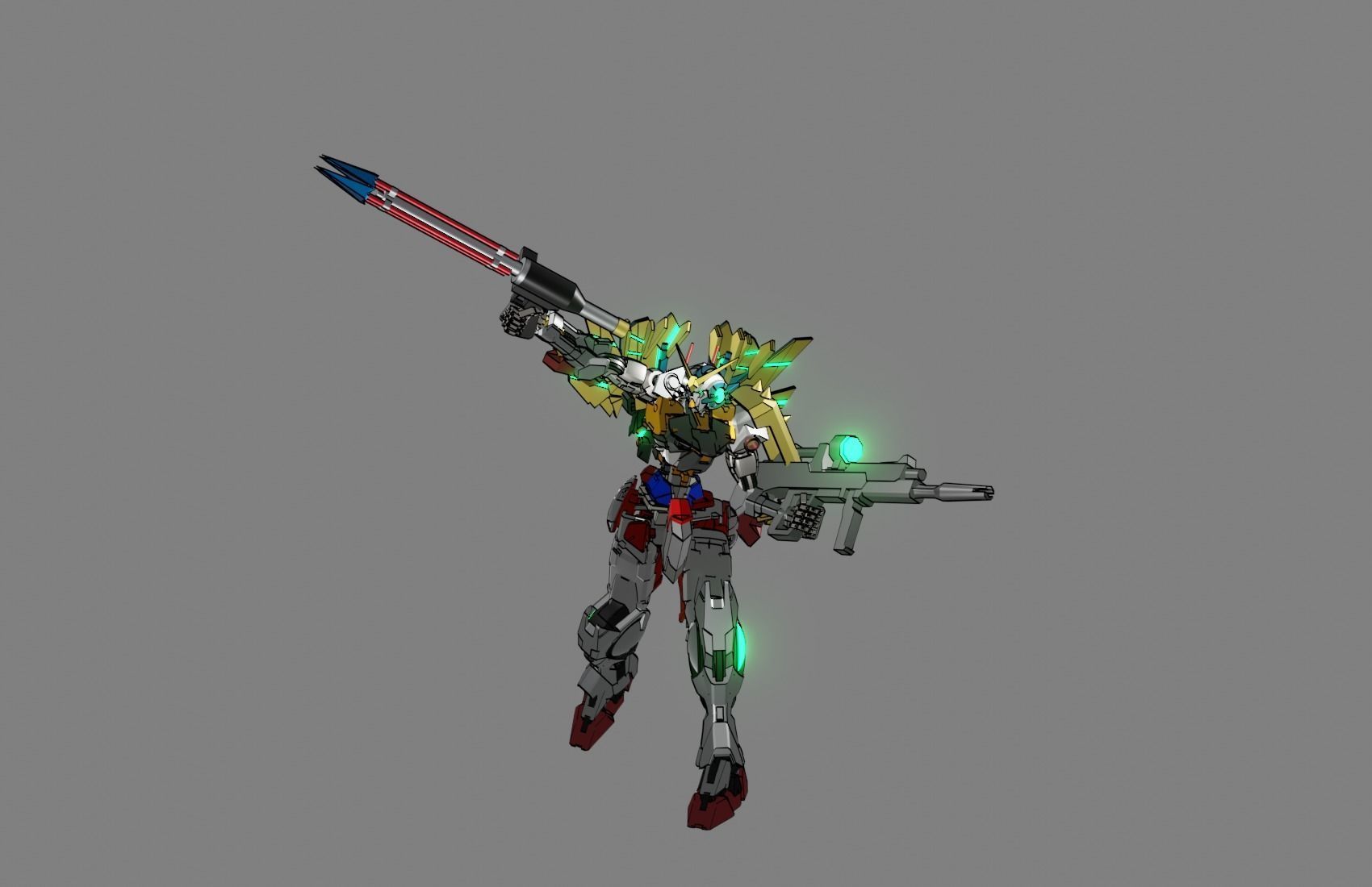 Attacker Gundam 6 A 3D model_12
