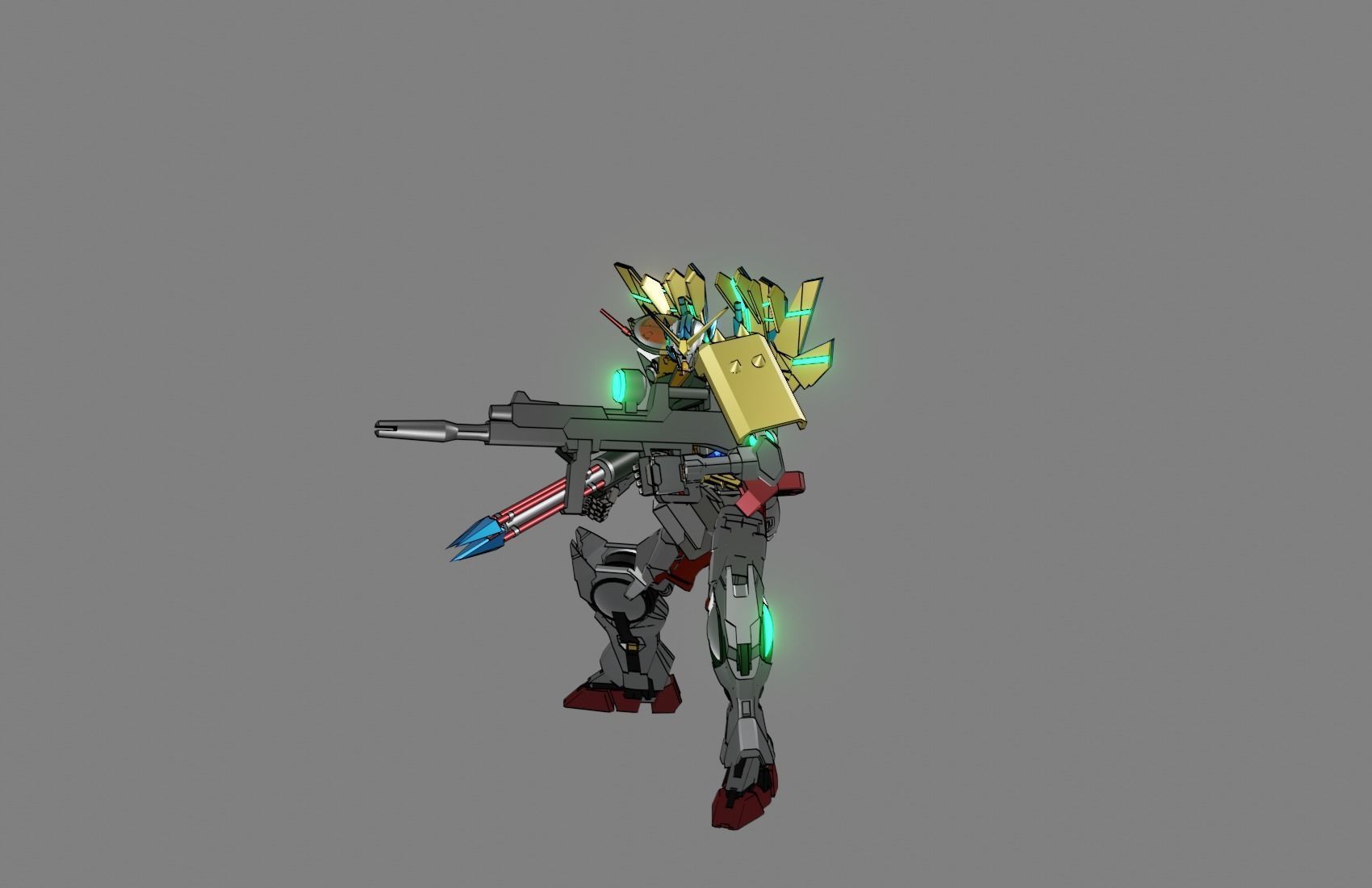 Attacker Gundam 6 A 3D model_1