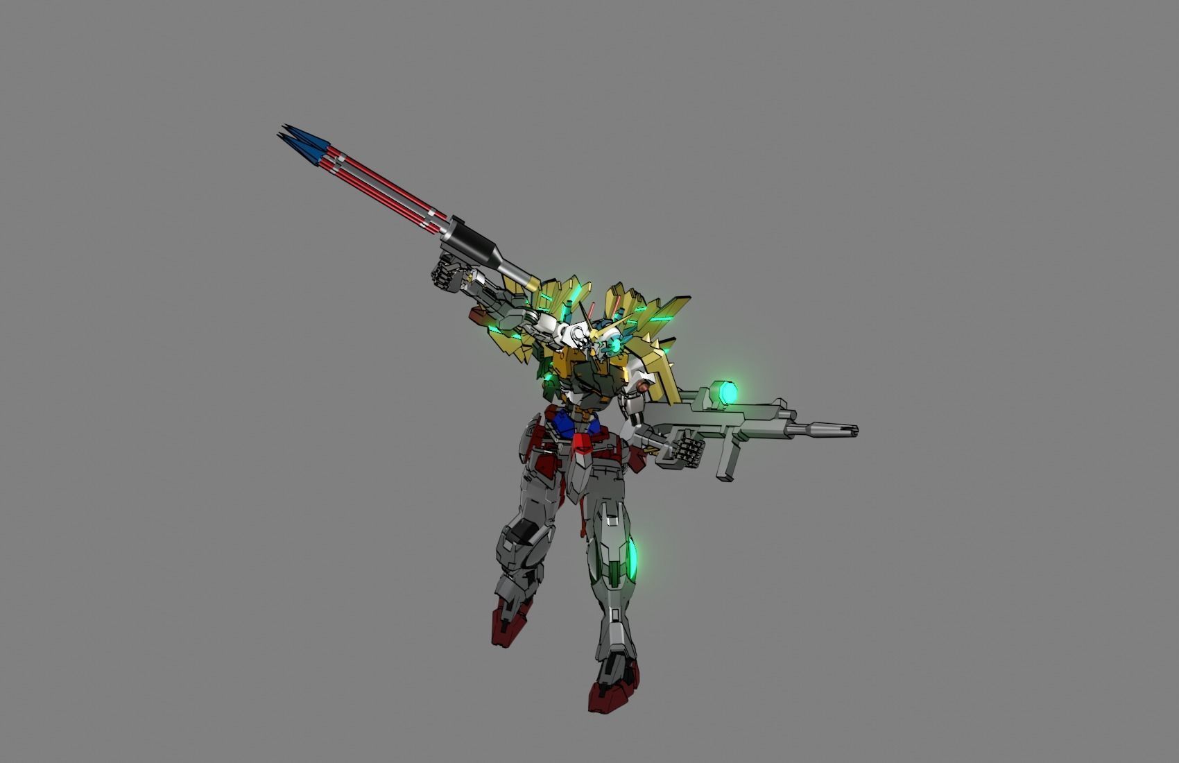 Attacker Gundam 6 A 3D model_13